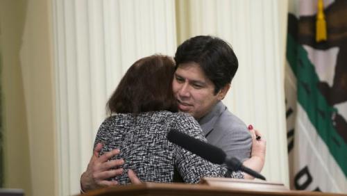 Speaker Toni Atkins and Senate President pro Tempore Kevin de León