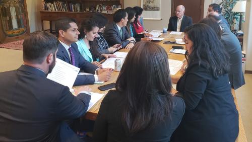 CA Latino Legislative Caucus Members meet with Governor Brown to discuss 2018 Latino Caucus policy and budget priorities