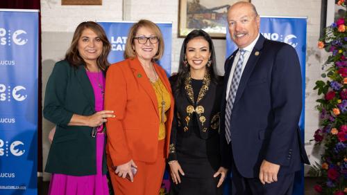2024 Latino Spirit Award Honoree Lupita Infante with Members of the Latino Caucus