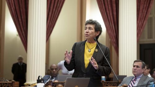 Senator Susan Talamantes Eggman speaks in support of SR 74 (Gonzalez) relative to Cinco de Mayo Week