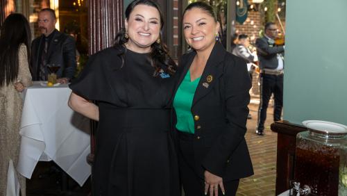 Latino Caucus Chair Lena Gonzalez & LSA Honoree Marcela Gutiérrez-Graudiņš 