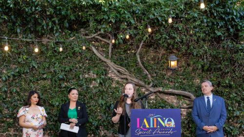 2025 LSA Honoree La Peña Cultural Center.  Consuelo Tupper Hernandez, Executive Director accepting the award.