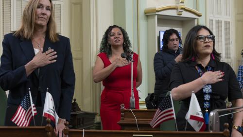 ASM Sade Elhawary Leading the Pledge of Allegiance