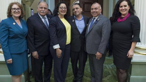 Former Latino Spirit Award honoree Richard Montoya pictured with California State Assemblymembers
