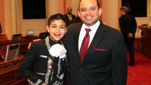 Assembly Member Luis Alejo with Latino Spirit Award Honoree Sebastien De La Cruz