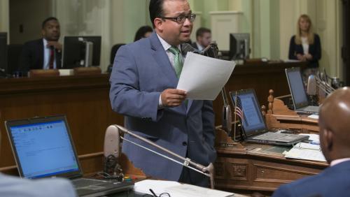 Latino Caucus Chairman, Assembly Member Luis A. Alejo, speaks in support of HR 49 (Medina) relative to Cinco de Mayo