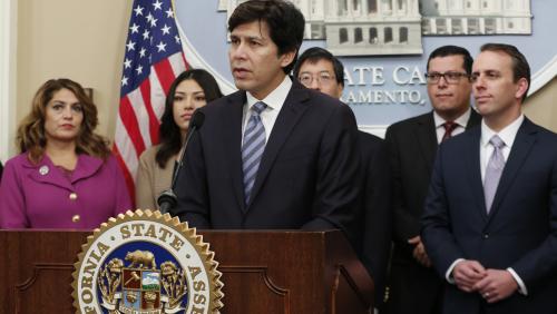 Senate President pro Tempore Kevin De León speaks at press conference in support of the Deferred Action for Childhood Arrivals (DACA) program on Janary 11, 2018