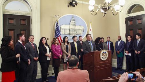 Press conference in support of the Deferred Action for Childhood Arrivals (DACA) program on Janary 11, 2018