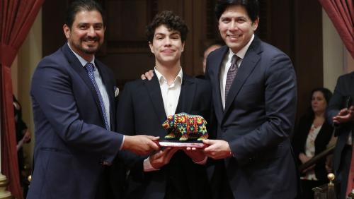 Esteban Hernandez introduced on the Senate Floor