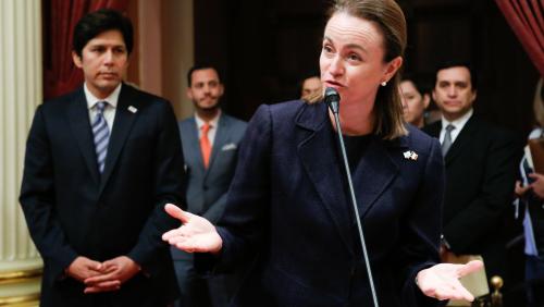 Hon. Liliana Ferrer, Consul General of Mexico in Sacramento addresses the CA State Senate