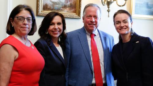 Assembly Member Cecilia Aguiar-Curry, Assembly Member Blanca Rubio, Senator Bill Dodd pictured with Hon. Liliana Ferrer, Consul General of Mexico in Sacramento 
