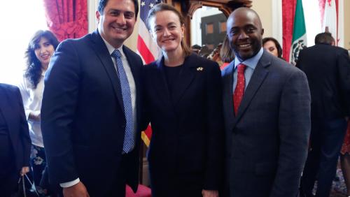 Senator Ben Hueso and Assembly Member Tony Thurmond pictured with Hon. Liliana Ferrer, Consul General of Mexico in Sacramento  