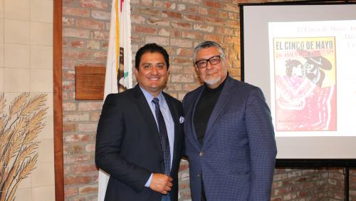 Latino Caucus Chairman, Senator Ben Hueso, with distinguished professor Dr. David E. Hayes-Bautista