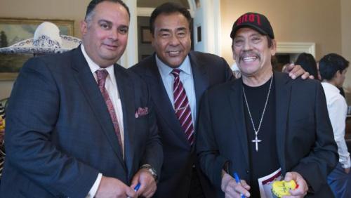 Speaker Emeritus John A. Pérez with Latino Spirit Award Honorees Danny Trejo & John Quiñones