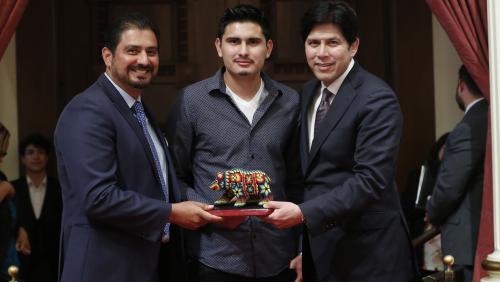 Luis Ramirez, brother of 2016 Latino Spirit Award honoree, Jose Ramirez, introduced on the Senate Floor