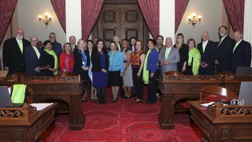 2019 Latino Spirit Award honorees with California State Senators