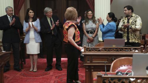 Senator María Elena Durazo, Latino Caucus Vice Chair, introduces 2019 Latino Spirit Award honorees to CA State Senators