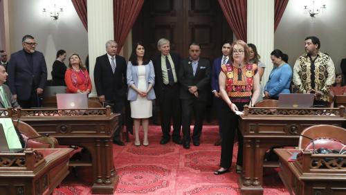 Senator María Elena Durazo, Latino Caucus Vice Chair, introduces 2019 Latino Spirit Award honorees to CA State Senators