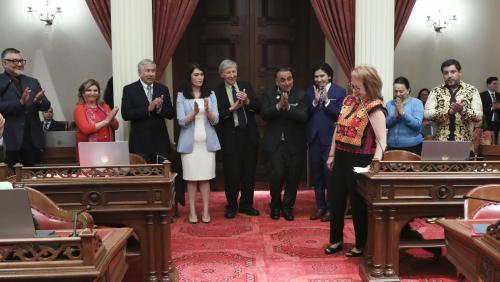 Senator María Elena Durazo, Latino Caucus Vice Chair, introduces 2019 Latino Spirit Award honorees to CA State Senators