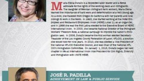 2015 Latino Spirit Award Honorees Maria Elena Durazo & Jose Padilla 