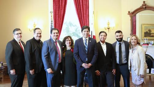 Latino Spirit Award honorees pictured with Senate President pro Tempore Kevin De León and Latino Caucus Chair, Senator Ben Hueso