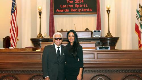 Latino Spirit Award Honoree Sheila E. with her father Pete Escovedo