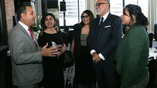 Dr. David Lizárraga with his family and SEN Tony Mendoza