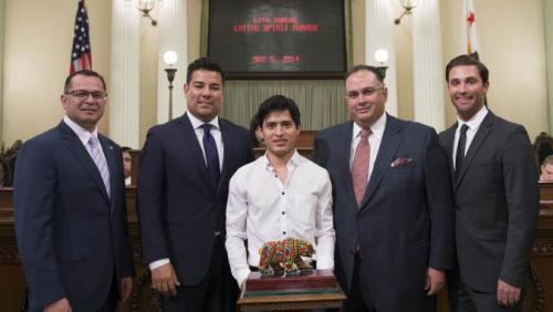 2014 Latino Spirit Award Honoree Mario Gutierrez, Achievement in Athletics. Mario Gutierrez is a Mexican thoroughbred horse racing jockey.  He began racing Quarter Horses in his native Veracruz and in Mexico City at the age 14. In 2006 he emigrated to Canada where he won riding titles in 2007 and 2008.  In 2012 he rode ‘I'll Have Another’ and won the Robert B. Lewis Stakes at Santa Anita Park in Arcadia, California.  He followed it up with a win in the Santa Anita Derby, and on May 5, 2012, Mario rode his w