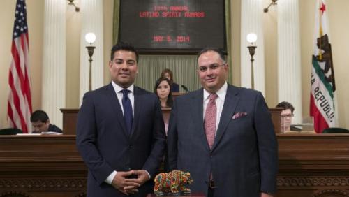 Latino Caucus Chairman, Senator Ricardo Lara & Assembly Speaker John A. Pérez at the 2014 Latino Spirit Awards