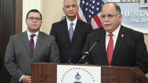 Assemblymember Jose Medina discusses AB 2772 (Ethnic studies) at the 2018 Latino Caucus Policy & Budget Priorities Press Conference (April 4, 2018)