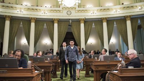 2016 Latino Spirit Award honoree Jose Ramirez for Achievement in Athletics (escorted by Assembly Member Rudy Salas)