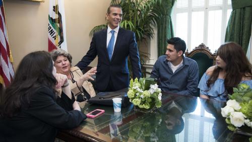 Speaker Emeritus Antonio Villaraigosa with the 2016 Latino Spirit Award honorees