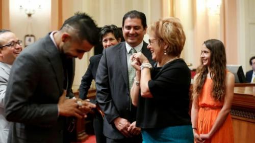 2015 Latino Spirit Awards - Sergio Romo & Maria Elena Durazo