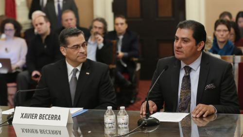 Latino Caucus Chairman, Senator Ben Hueso, speaks in favor of Hon. Xavier Becerra at the Attorney General confirmation hearing