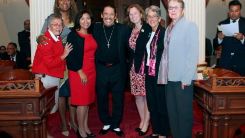 2014 Latino Spirit Award Honoree Danny Trejo pictured with State Senators